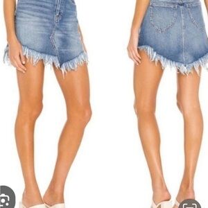 We The Free Asymmetrical fringe  Mini Skirt